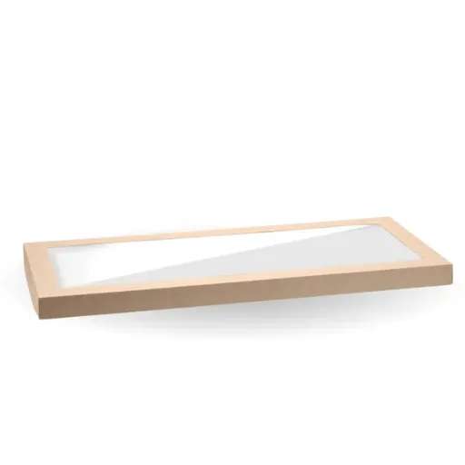 Large BioBoard Catering Tray PLA Window Lid - Biopak