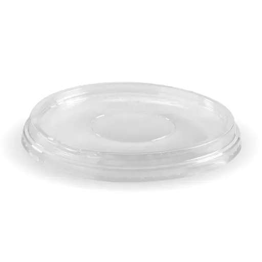 ECO 600 & 700ml Clear Wide BioBowl Lid Biopak sleeve of 50