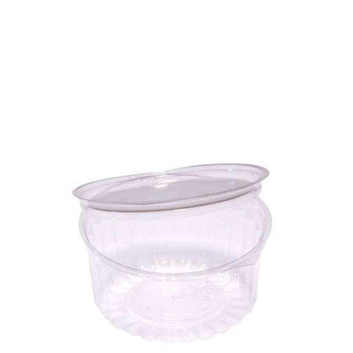 Show Bowl Flat Hinged Lid Clear 12 oz - sleeve of 50