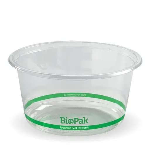 ECO 700ml Clear Wide BioBowl Biopak Sleeve of 50