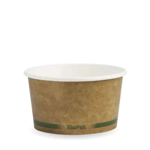 430ml / 12oz Kraft BioBowl Sleeve 25 - Biopak