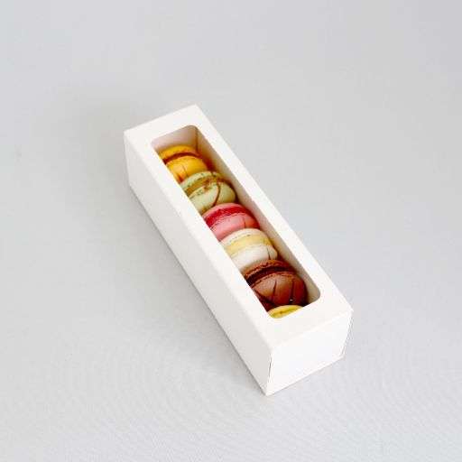 6 MACARON BOX + WINDOW LID Pack 25