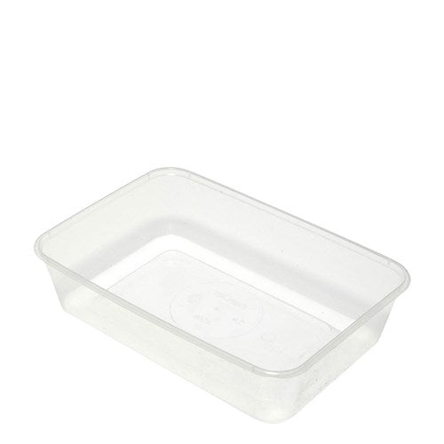 Container Rectangular PP Microwavable Takeaway Clear 500ml Capri