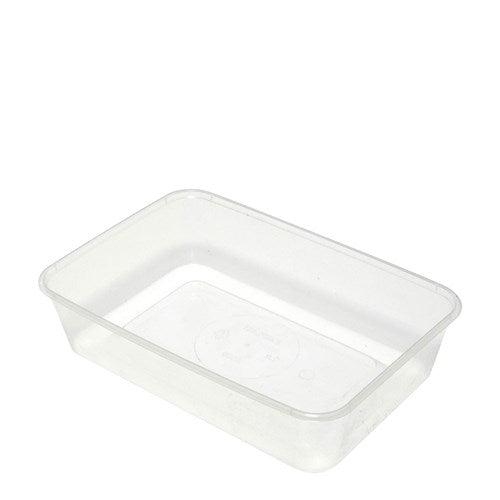 Container Rectangular PP Microwavable Takeaway Clear 650ml Capri