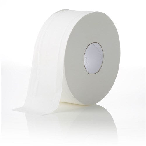 TOILET TISSUE BASICS 2 PLY ROLL BASICS  JUMBO WHITE 300M (Ctn of 8, inc. GST)