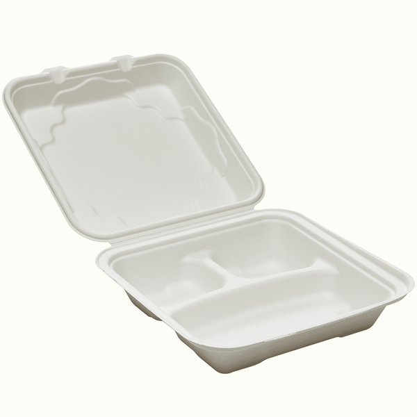 BioChoice™ Sugarcane 3-Compt. Meal Box (200 PCS, inc. GST)